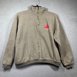 Cleveland Rock and Roll Hall of Fame Sweatshirt Adult Medium Brown 1/4 Zip‎